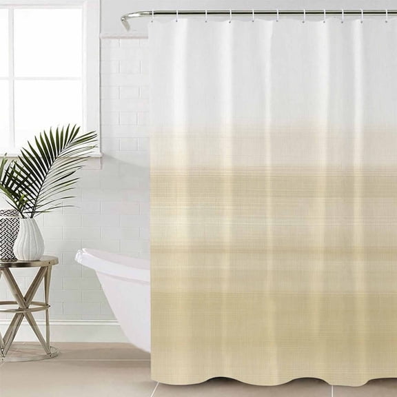 Shower Curtain for Bathroom Modern Country Beige White GradientWaterproof Bath Curtains Shower Curtains with Hooks,Abstract Rustic Farm ThemeBathroom Curtain for Bathtubs Toilet 36x72in