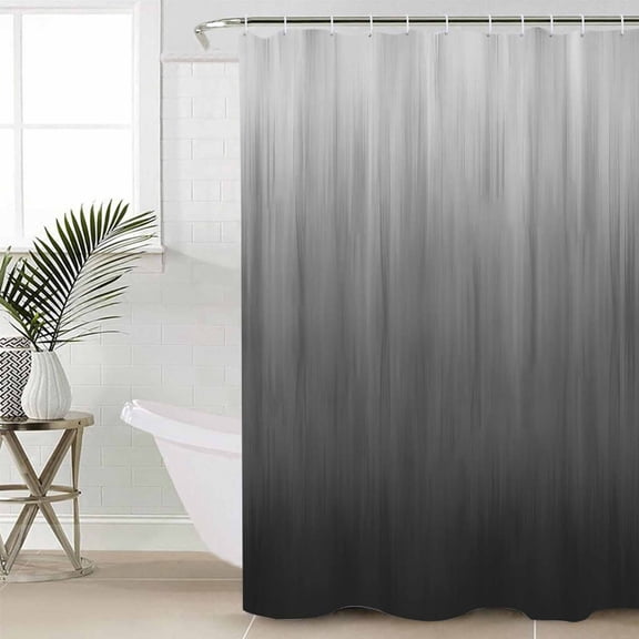 Shower Curtain for Bathroom Modern Gray Ombre TexturedWaterproof Bath Curtains Shower Curtains with Hooks,Abstract Minimalist ArtBathroom Curtain Privacy Drapes for Bathtubs Toilet 36x72in