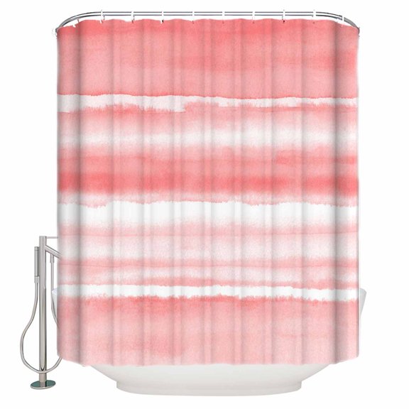 Shower Curtain for Bathroom Modern Pink Ombre Ocean WaveWaterproof Bath Curtains Shower Curtains with Hooks,Abstract Gradient StyleBathroom Curtain Privacy Drapes for Bathtubs Toilet 72x72in