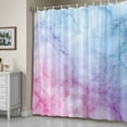 thumbnail image 1 of Shower Curtain for Bathroom Natural Marble Agate Stone Texture Waterproof Bath Curtains Shower Curtains with Hooks,Pink Blue Gradient Bathroom Curtain Privacy Drapes for Bathtubs Toilet 72x72in, 1 of 9