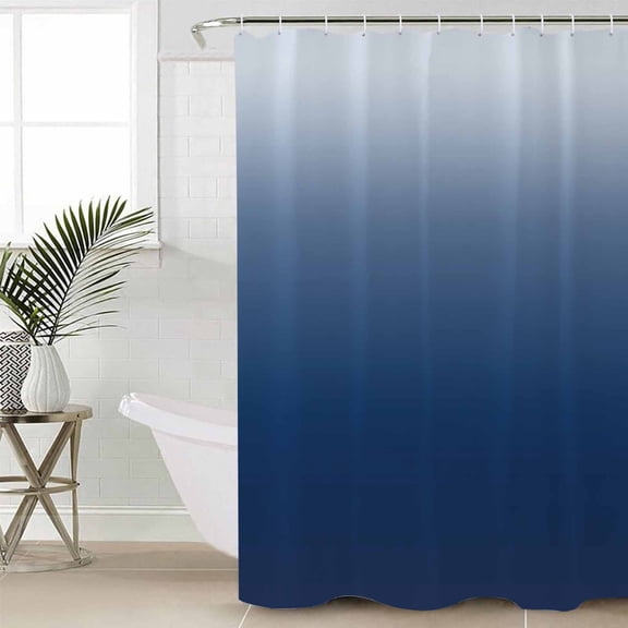 Shower Curtain for Bathroom Navy Blue Gradient OmbreWaterproof Bath Curtains Shower Curtains with Hooks,Minimalist ArtBathroom Curtain Privacy Drapes for Bathtubs Toilet 36x72in