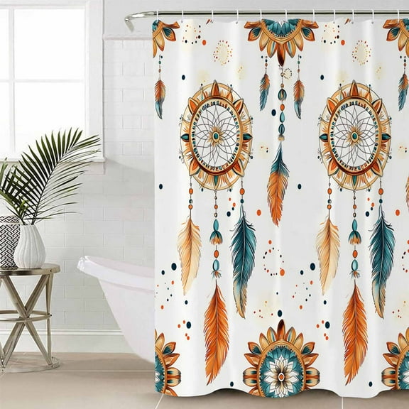Shower Curtain for Bathroom Retro Indian TotemWaterproof Bath Curtains Shower Curtains with Hooks,Abstract Ancient PatternsBathroom Curtain Privacy Drapes for Bathtubs Toilet 36x72in