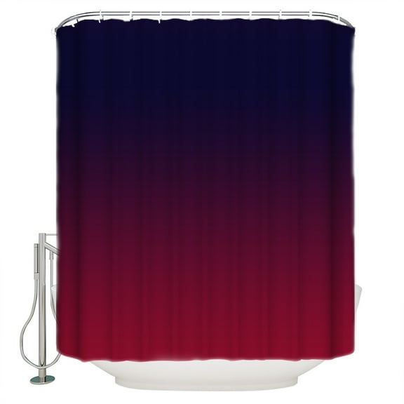 Shower Curtain Bathroom Set Burgundy Red Gradient Ombre Waterproof Fabric Shower Curtains with Grommets&Hooks Dark Maroon Shadow Privacy Bath Curtain for Bathtub 48x72in