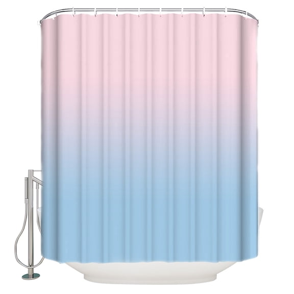 Shower Curtain Bathroom Set Color Ombre Art Waterproof Fabric Shower Curtains with Grommets&Hooks Pink Blue Gradient Privacy Bath Curtain for Bathtub 48x72in
