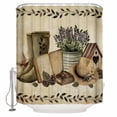 thumbnail image 1 of Shower Curtain Bathroom Set Retro Farmhouse Theme Waterproof Fabric Shower Curtains with Grommets&Hooks Country Vintage Flower Leaf Boots Plant Privacy Bath Curtain for Bathtub 72x84in, 1 of 7