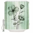 thumbnail image 1 of Shower Curtain Bathroom Set Vintage Flower Sage Green Gradient Waterproof Fabric Shower Curtains with Grommets&Hooks Abstract Floral Art Privacy Bath Curtain for Bathtub 36x72in, 1 of 7