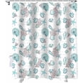 thumbnail image 1 of Shower Curtain Beach Starfish Shower Curtains for Bathroom Decor Coral Seashell Conch Shower Curtain Sets with Hooks Waterproof Fabric Bath Curtain Standard 72" X 72", 1 of 5