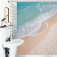 thumbnail image 1 of Shower Curtain Beach Wave Sand Print-2 Bathroom Waterproof Polyester Home Ration Curtain With Hook, 1 of 4