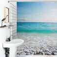 thumbnail image 1 of Shower Curtain Beach Waves Tranquility-2 Bath Curtain Polyester Fabric Bathroom Ration With Hooks, 1 of 4