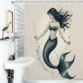 thumbnail image 1 of Shower Curtain Beautiful Mermaid Bathroom Waterproof Polyester Home Ration Curtain With Hook, 1 of 4