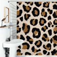 thumbnail image 1 of Shower Curtain Beige Background Leopard Print Spots Polyester Waterproof Home Ration Curtain With Hook, 1 of 4