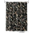 thumbnail image 1 of Shower Curtain Black Flower Bathroom Curtains with Hooks, Waterproof Fabric Abstract Retro Floral Bath Shower Curtains Set for Bathroom Bathtubs Decor 72x72 Inch, 1 of 8
