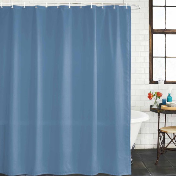 Shower Curtain,Blonde Blue Pure Color Waterproof Shower Curtain Set with Hooks for Bathroom Showers,Stalls and Bathtubs,36x72in,Minimalist Style