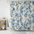 thumbnail image 1 of Shower Curtain Blue Floral Shower Curtains for Bathroom Decor, Waterproof Polyester Shower Curtain Set with Hooks, Extra Long 72" x 96" Watercolor Wildflowers, 1 of 9