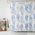thumbnail image 1 of Shower Curtain Blue Hydrangea Shower Curtains for Bathroom Decor, Waterproof Polyester Shower Curtain Set with Hooks, Small Stall Size 36" x 72" Spring Flower Leaf, 1 of 9