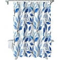 thumbnail image 1 of Shower Curtain Blue Leaves Watercolor Shower Curtains for Bathroom Decor Plant Floral Pattern Shower Curtain Sets with Hooks Waterproof Fabric Bath Curtain Extra Long 72" X 84", 1 of 5