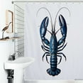 thumbnail image 1 of Shower Curtain Blue Lobster Illustration Bathroom Waterproof Polyester Home Ration Curtain With Hook, 1 of 4