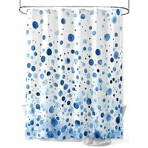 Shower Curtain Blue Polka Dot Bathroom Curtains with Hooks, Waterproof Fabric Modern Art Bath Shower Curtains Set for Bathroom Bathtubs Decor 36x72 Inch