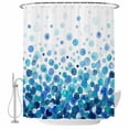 thumbnail image 1 of Shower Curtain Blue Polka Dots Bathroom Curtains with Hooks, Waterproof Fabric Watercolor Abstract Art Bath Shower Curtains Set for Bathroom Bathtubs Decor 36x72 Inch, 1 of 9