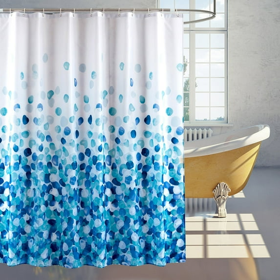 Shower Curtain, Blue Polyester Shower Curtain, Blue Thickened Bathroom Hotel Bathroom Partition Curtain Polyester Shower Curtain Cloth