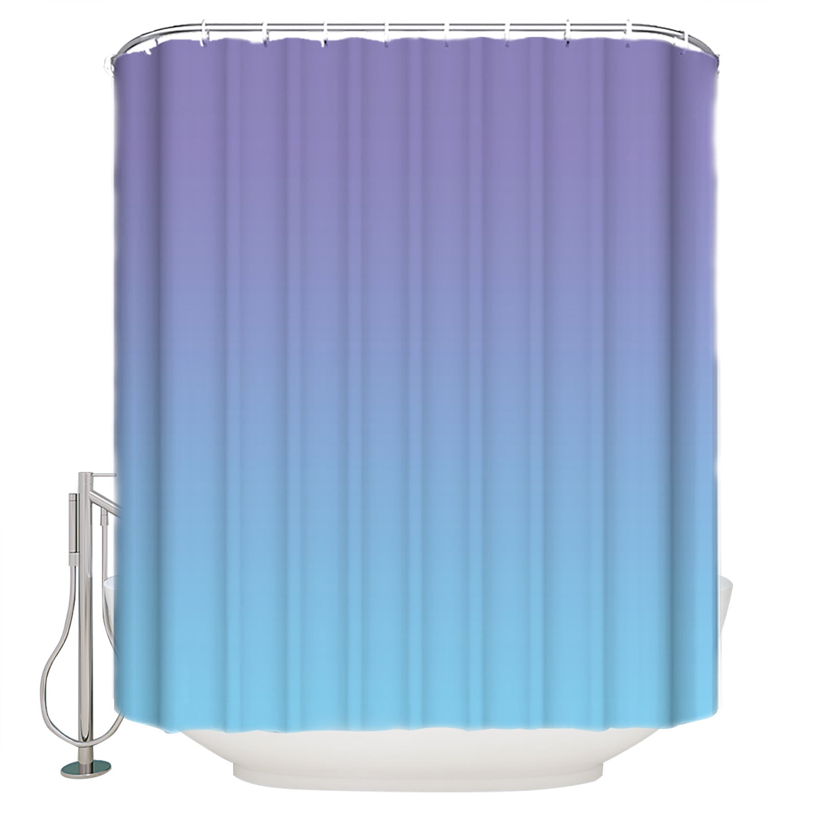 Shower Curtain, Blue to Purple Ombre Gradient Shadow Waterproof Shower ...