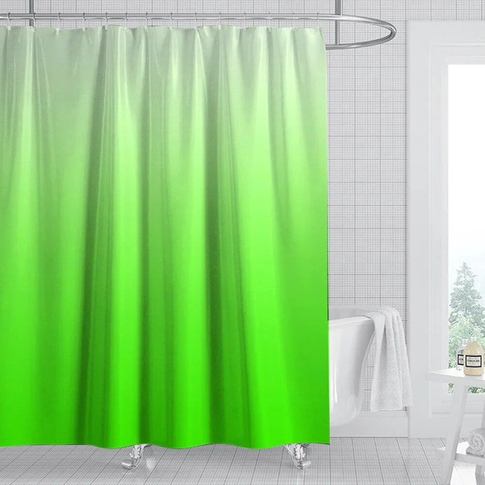 Shower Curtain Blue Purple Rose Red Green Bathroom Waterproof Gradient