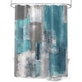 thumbnail image 1 of Shower Curtain Blue-gray Smear Shower Curtains for Bathroom, Waterproof Polyester Shower Curtain Set with Hooks, Extra Long 72" x 84" Abstract Square, 1 of 6