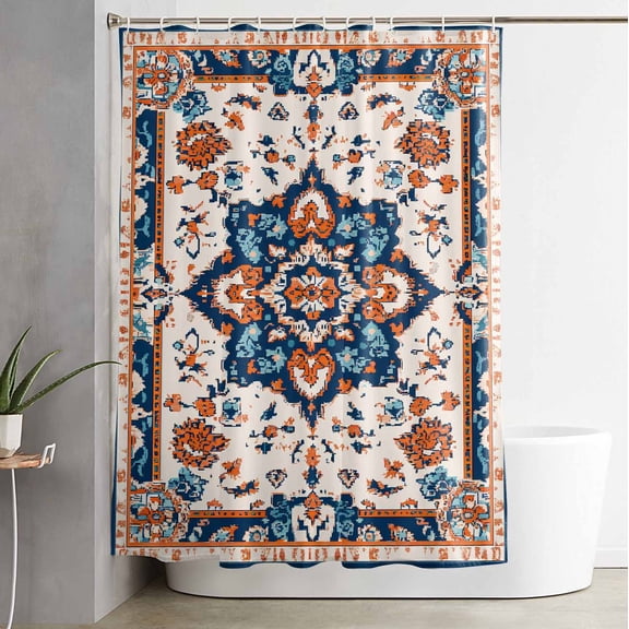 Shower Curtain, Bohemia Tribal Western Pattern Waterproof Shower Curtain Set with Hooks for Bathroom Showers,Stalls and Bathtubs,36x78In Retro Native Aesthetic