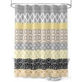 thumbnail image 1 of Shower Curtain Boho Shower Curtains for Bathroom, Waterproof Polyester Shower Curtain Set with Hooks, Stall Long Size 54"x78" Bohemian Geometric Stripes Yellow Grey, 1 of 6