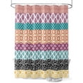 thumbnail image 1 of Shower Curtain Boho Shower Curtains for Bathroom, Waterproof Polyester Shower Curtain Set with Hooks, Standard Size 72" x 72" Bohemian Geometric Stripes Orange, 1 of 6