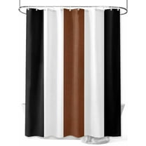 Shower Curtain Boho Stripe Shower Curtains for Bathroom, Waterproof Polyester Shower Curtain Set with Hooks, Extra Long 72" x 78" Bohemian Brown Black White