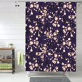 thumbnail image 1 of Shower Curtain, Boho style pattern Waterproof Fabric Plastic Shower Curtain, Drying Fast Bathroom Curtain with 9 Buttonholes, Ruffle Shower Curtain 60x72in, 1 of 8