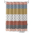 thumbnail image 1 of Shower Curtain Brown Red Bohemian Bathroom Curtains with Hooks, Waterproof Fabric Tribal Geometric Stripes Bath Shower Curtains Set for Bathroom Bathtubs Decor 36x72 Inch, 1 of 8