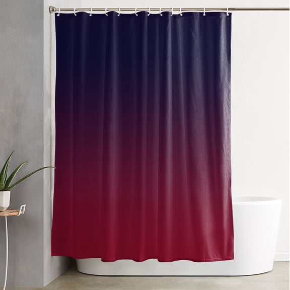 Shower Curtain, Burgundy Red Gradient Ombre Waterproof Shower Curtain Set with Hooks for Bathroom Showers,Stalls and Bathtubs,60x72In Dark Maroon Shadow