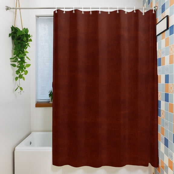 Shower Curtain,Burgundy Red Gradient Waterproof Shower Curtain Set with Hooks for Bathroom Showers,Stalls and Bathtubs,36x72in,Dark Maroon