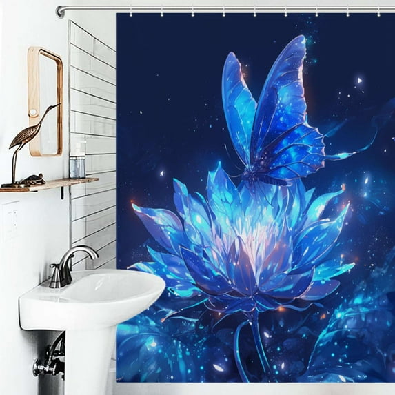 Shower Curtain Butterfuly Pretty Butterflies Art Polyester Waterproof Home Ration Curtain With Hook