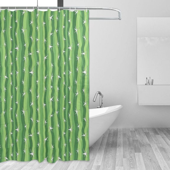 Shower Curtain, Cactus Washable Shower Curtain for Bathroom, Waterproof Bathroom Shower Curtain Set with Hooks Long Shower Curtain 72x72in Home Decor