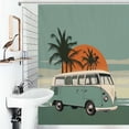 thumbnail image 1 of Shower Curtain Camper Van Palm Trees Bathroom Waterproof Polyester Home Ration Curtain With Hook, 1 of 4