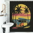 thumbnail image 1 of Shower Curtain Camper Van Palm Trees Bathroom Waterproof Polyester Home Ration Curtain With Hook, 1 of 4