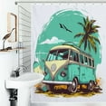 thumbnail image 1 of Shower Curtain Camper Van Palm Trees Bathroom Waterproof Polyester Home Ration Curtain With Hook, 1 of 4