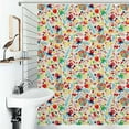 thumbnail image 1 of Shower Curtain Candy Pattern - White Bathroom Waterproof Polyester Home Ration Curtain With Hook, 1 of 4