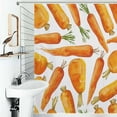 thumbnail image 1 of Shower Curtain Carrots Watercolor Pattern Fresh Orange Bathroom Waterproof Polyester Home Ration Curtain With Hook, 1 of 4