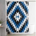 thumbnail image 1 of Shower Curtain Classic Aztec Texture Pattern Waterproof Shower Curtain Set with Hooks for Bathroom Showers,Stalls and Bathtubs,54x78InAbstract Geometric, 1 of 9
