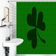 thumbnail image 1 of Shower Curtain Clover Pattern Polyester Waterproof Home Ration Curtain With Hook, 1 of 4