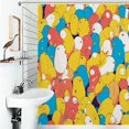 thumbnail image 1 of Shower Curtain Color Graffiti Bathroom Waterproof Polyester Home Ration Curtain With Hook, 1 of 4