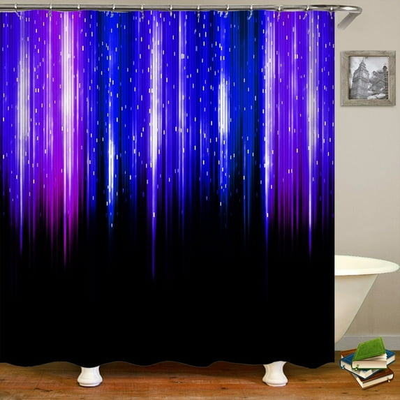 Shower Curtain Colorful Cool and Shiny 3D Printing Shower Curtain Polyester Waterproof Home Decor Curtain 180x180CM With