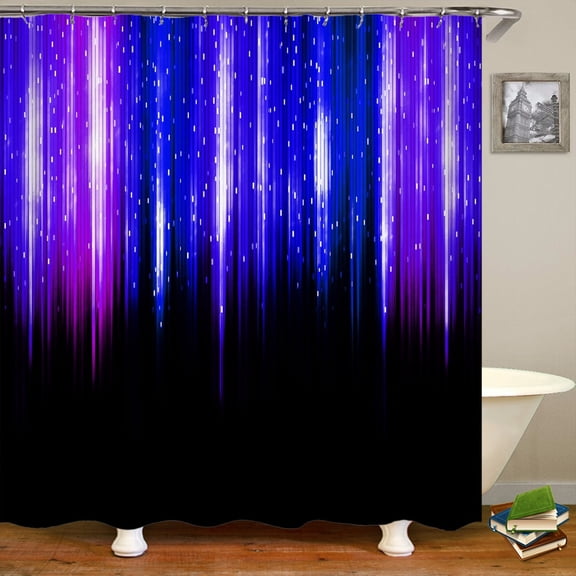 Shower Curtain Colorful Cool and Shiny 3D Printing Shower Curtain Polyester Waterproof Home Decor Curtain 180x180CM With