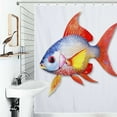 thumbnail image 1 of Shower Curtain Colorful Fish Art Print-2 Bath Curtain Polyester Fabric Bathroom Ration With Hooks, 1 of 4