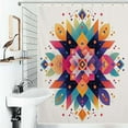 thumbnail image 1 of Shower Curtain Colorful Flower Mandala Bath Curtain Polyester Fabric Bathroom Ration With Hooks, 1 of 4