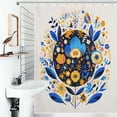 thumbnail image 1 of Shower Curtain Colorful Flower Mandala Bathroom Waterproof Polyester Home Ration Curtain With Hook, 1 of 4
